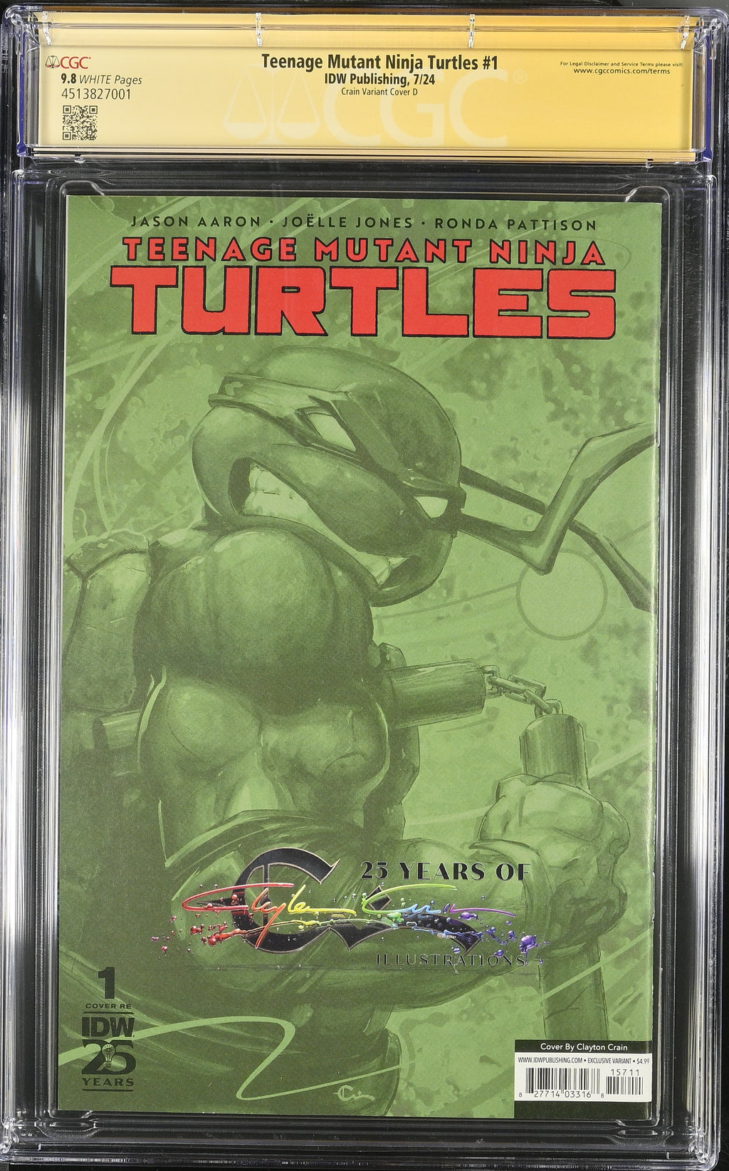 Teenage Mutant Ninja Turtles #1 (2024) Crain Variant (SET of 4)