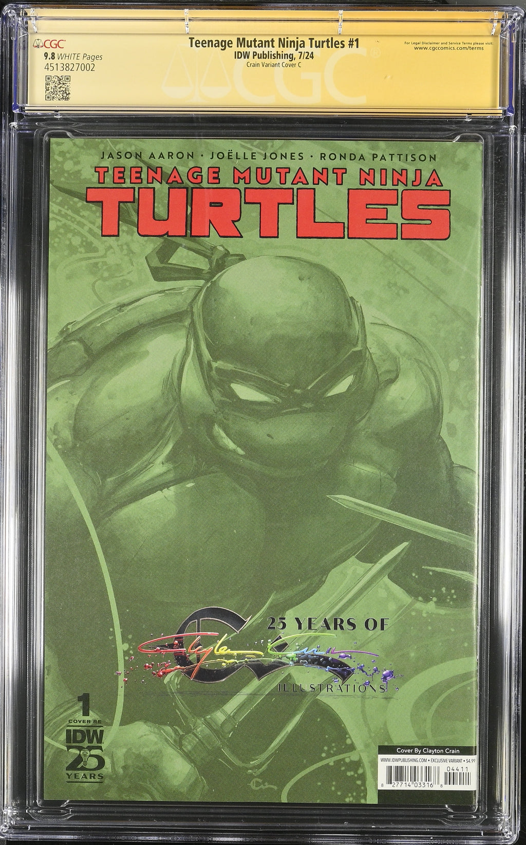 Teenage Mutant Ninja Turtles #1 (2024) Crain Variant (SET of 4)