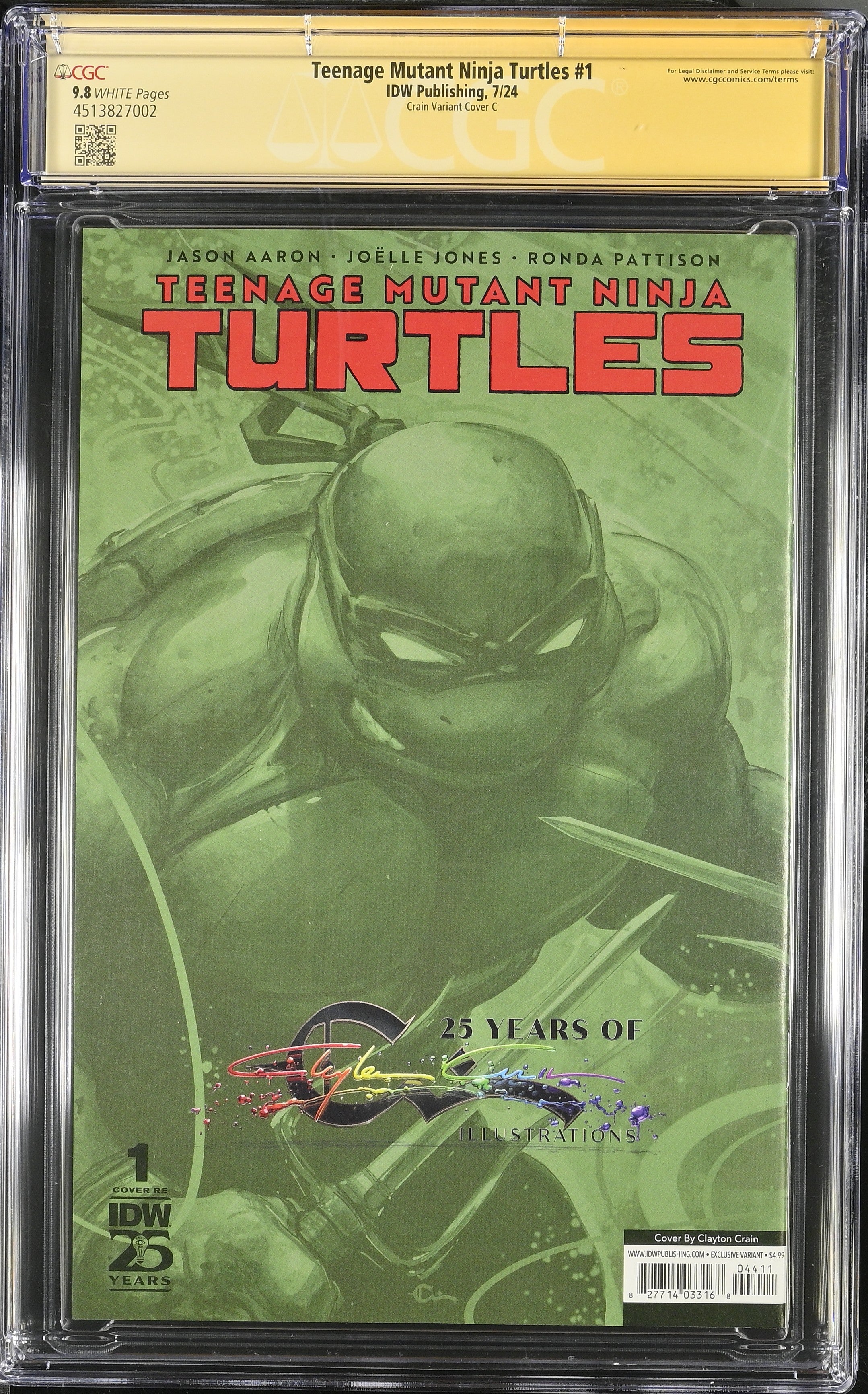 Teenage Mutant Ninja Turtles #1 (2024) Crain Variant (SET of 4)