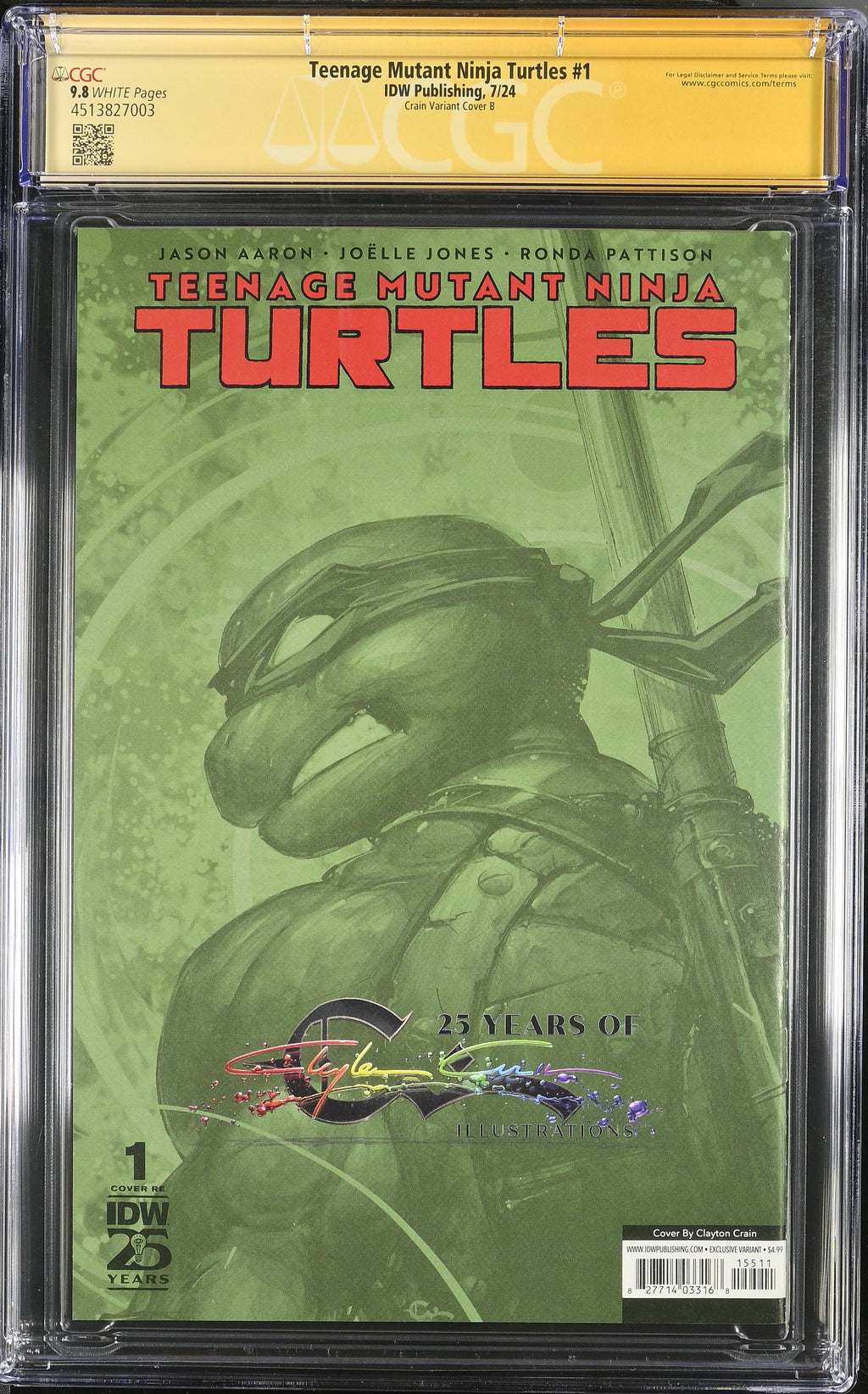 Teenage Mutant Ninja Turtles #1 (2024) Crain Variant (SET of 4)