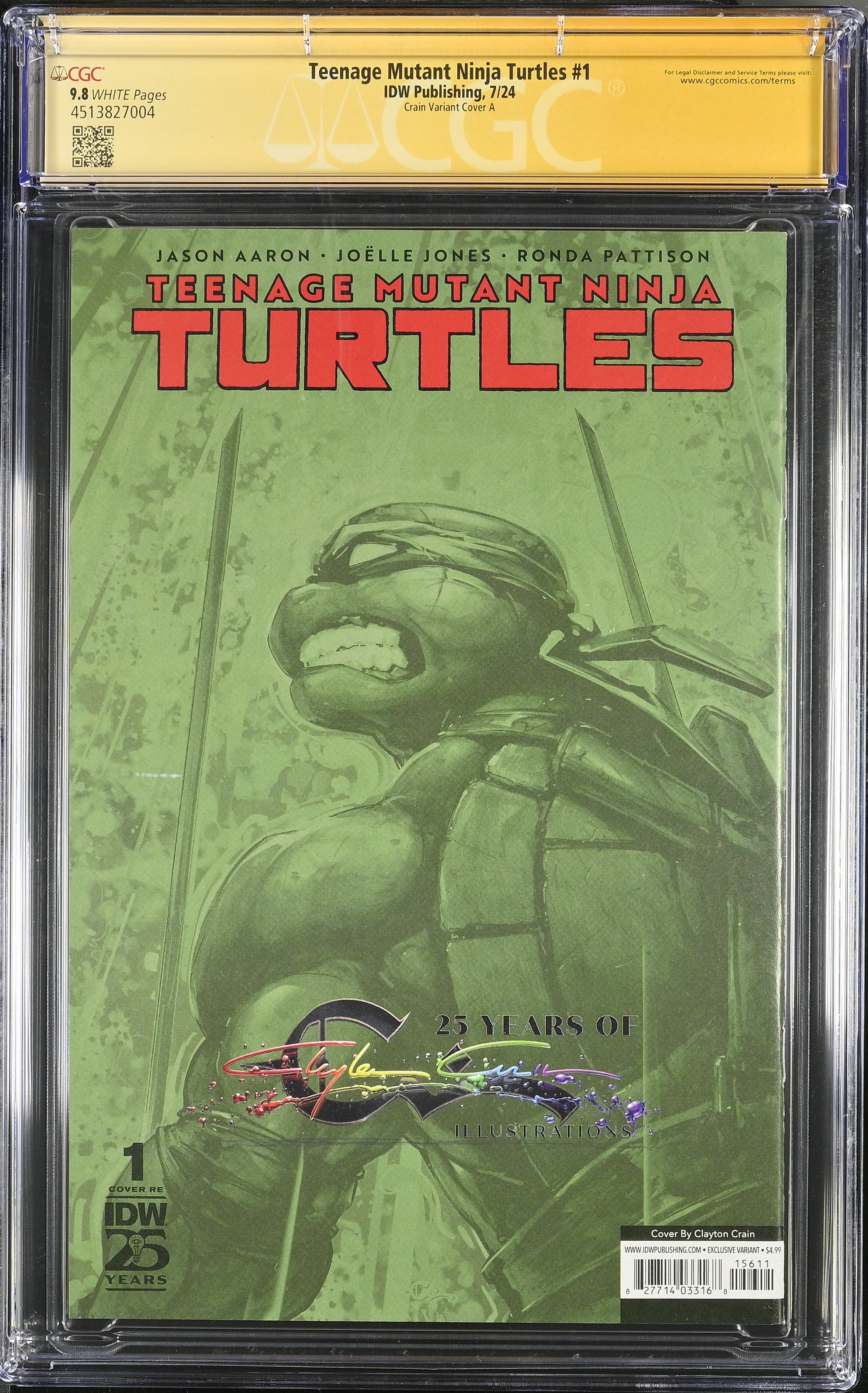 Teenage Mutant Ninja Turtles #1 (2024) Crain Variant (SET of 4)