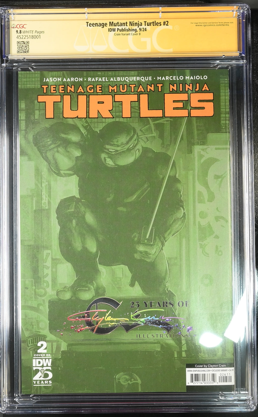 Teenage Mutant Ninja Turtles #2 (2024) Crain Variant (SET of 4)