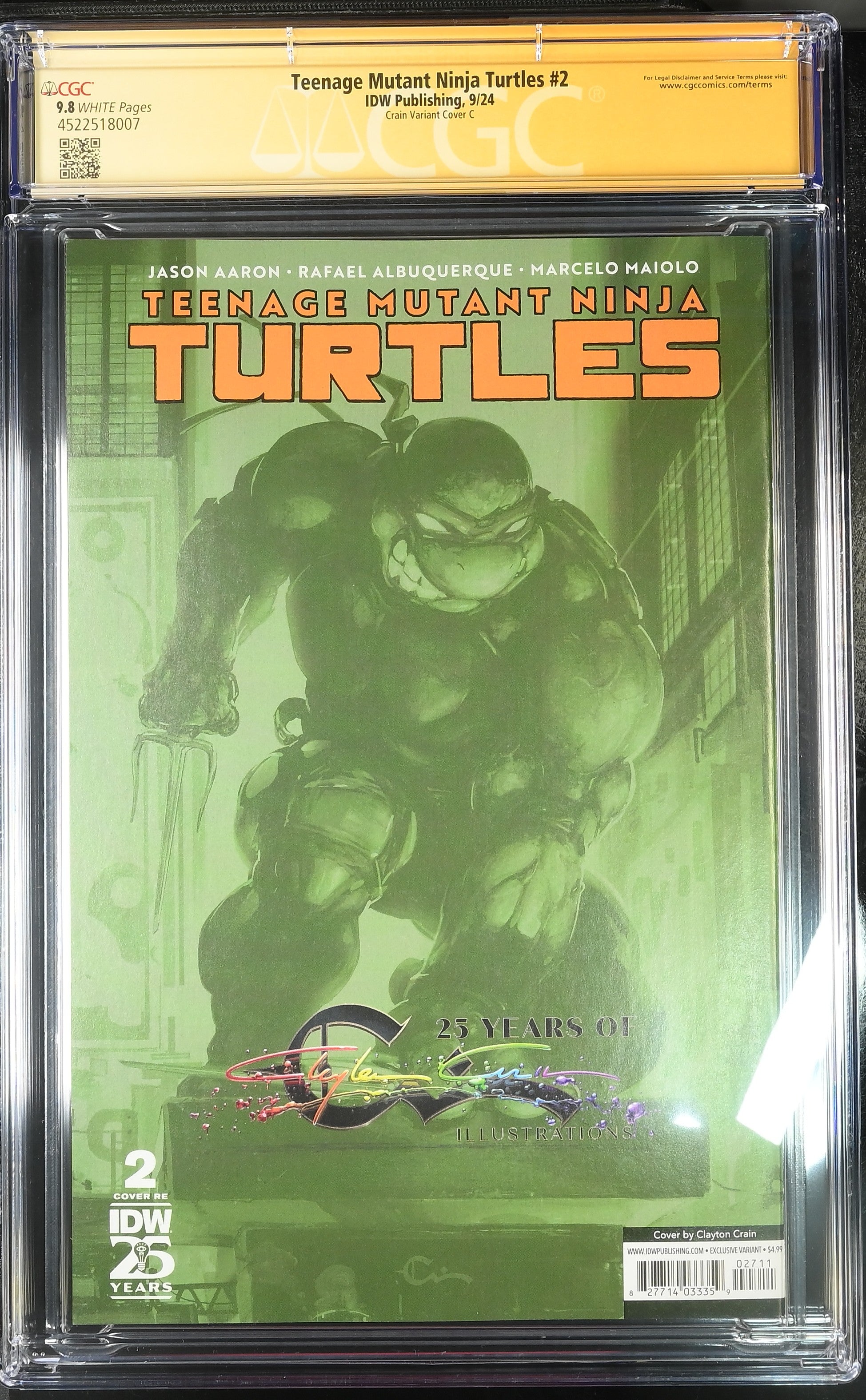 Teenage Mutant Ninja Turtles #2 (2024) Crain Variant (SET of 4)