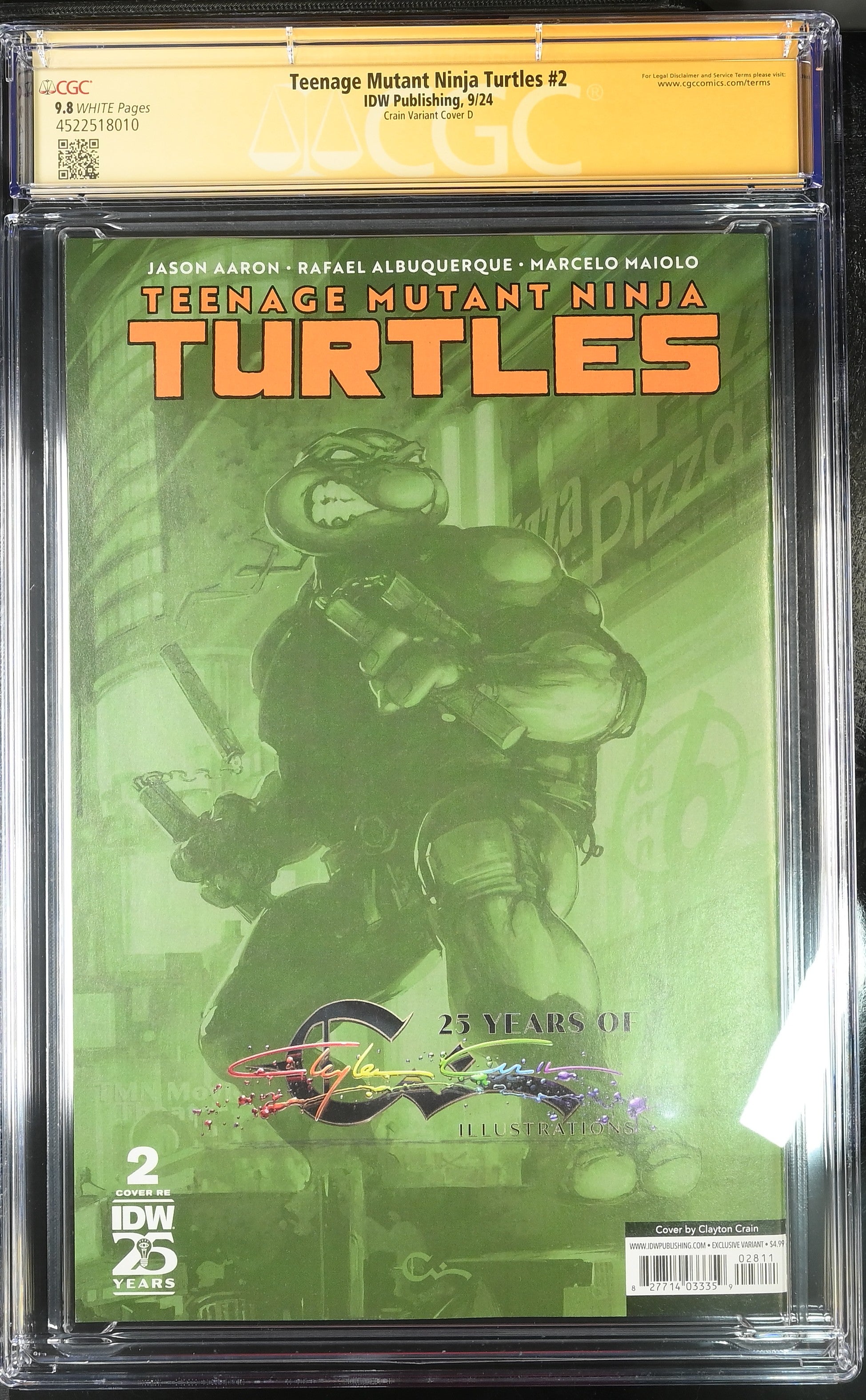 Teenage Mutant Ninja Turtles #2 (2024) Crain Variant (SET of 4)