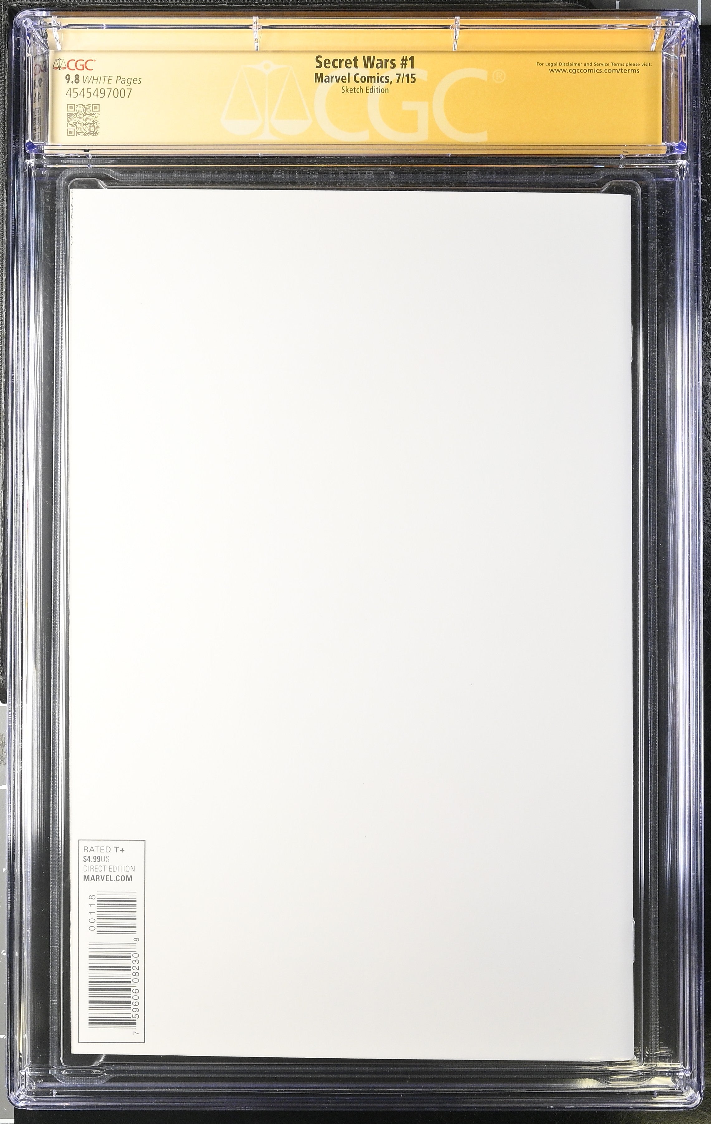 Secret Wars #1 Sketch Edition