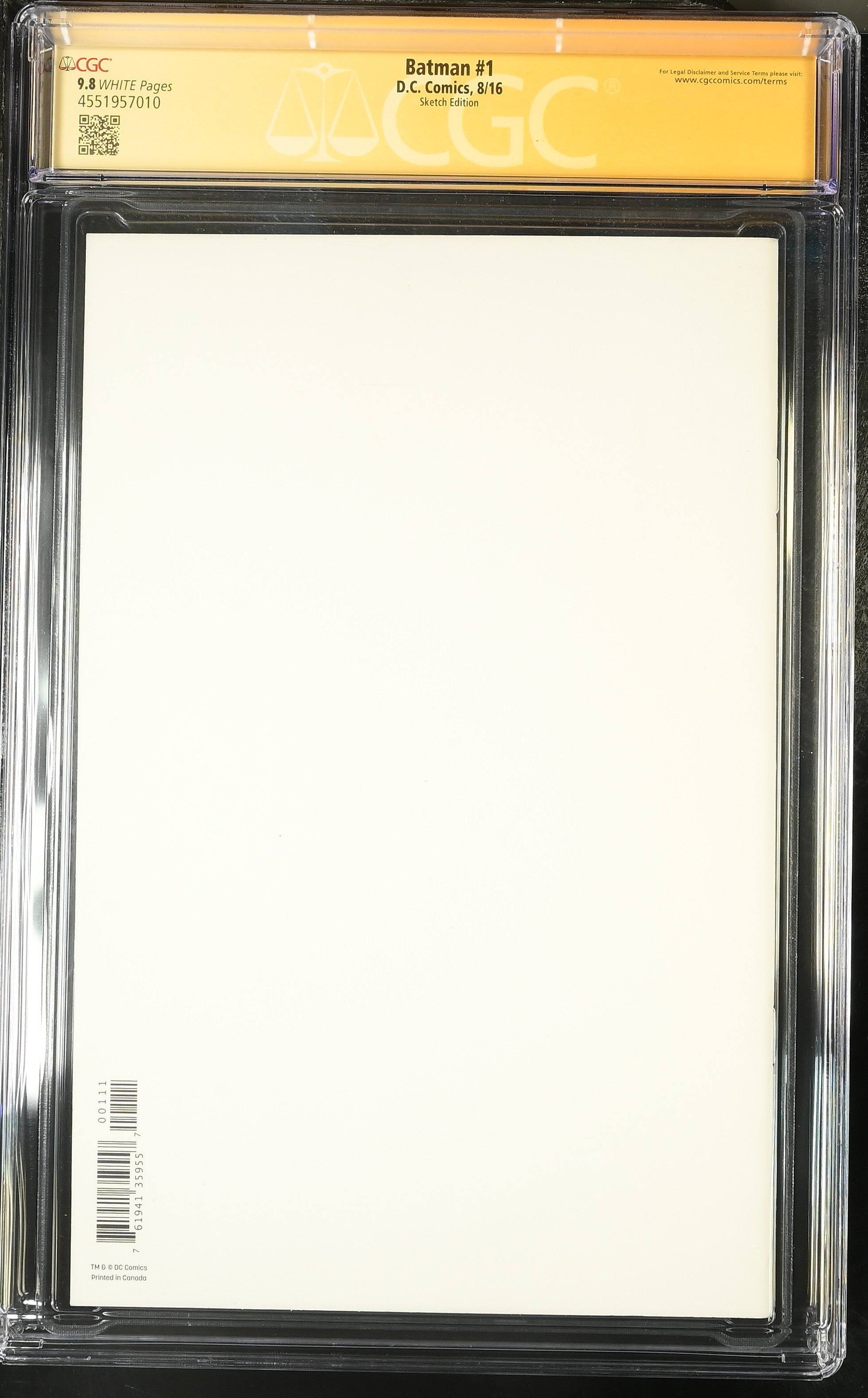 Batman #1 (2016) Sketch Edition