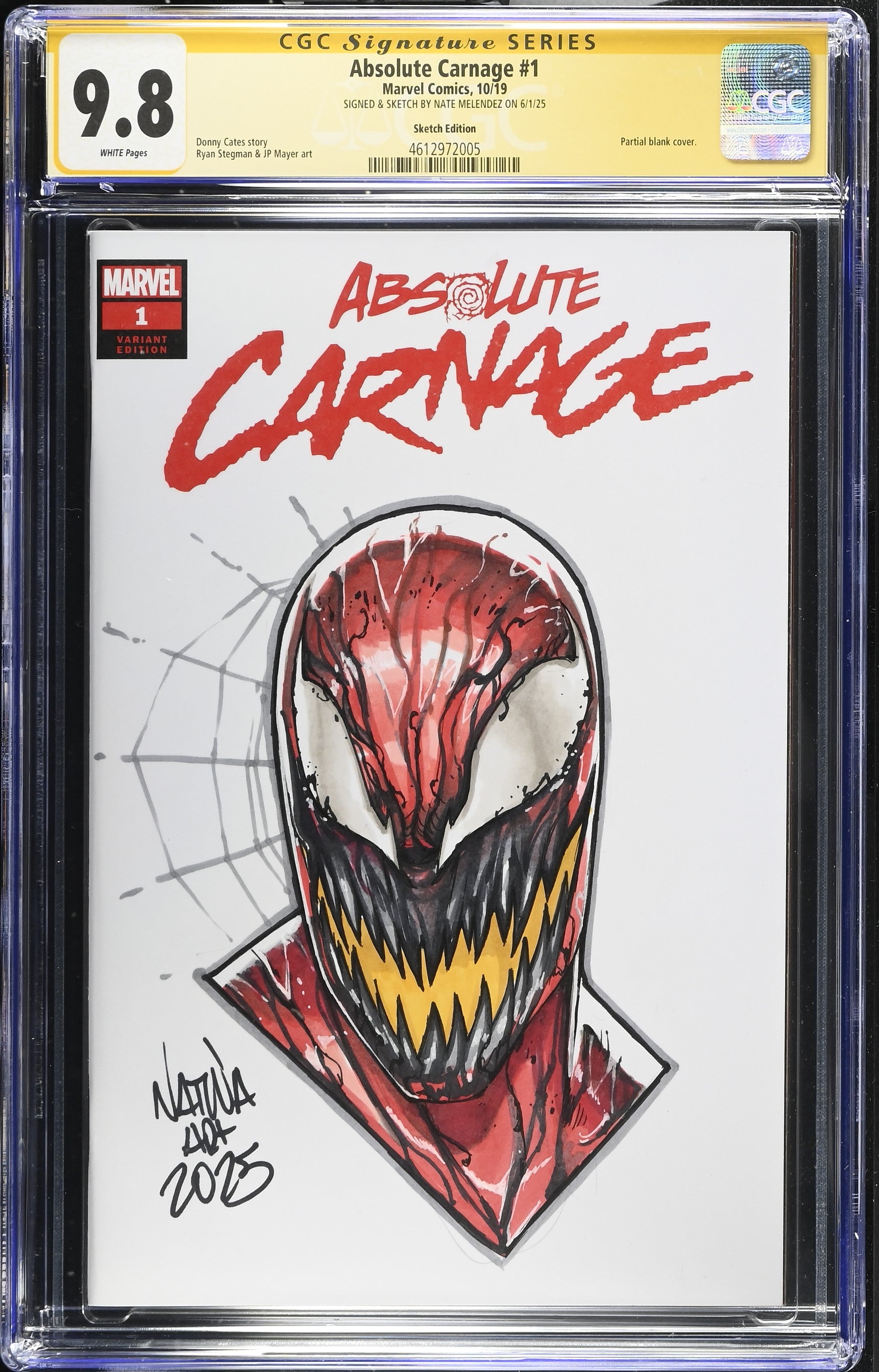 Absolute Carnage #1 (2019) Sketch Edition - Nate Melendez