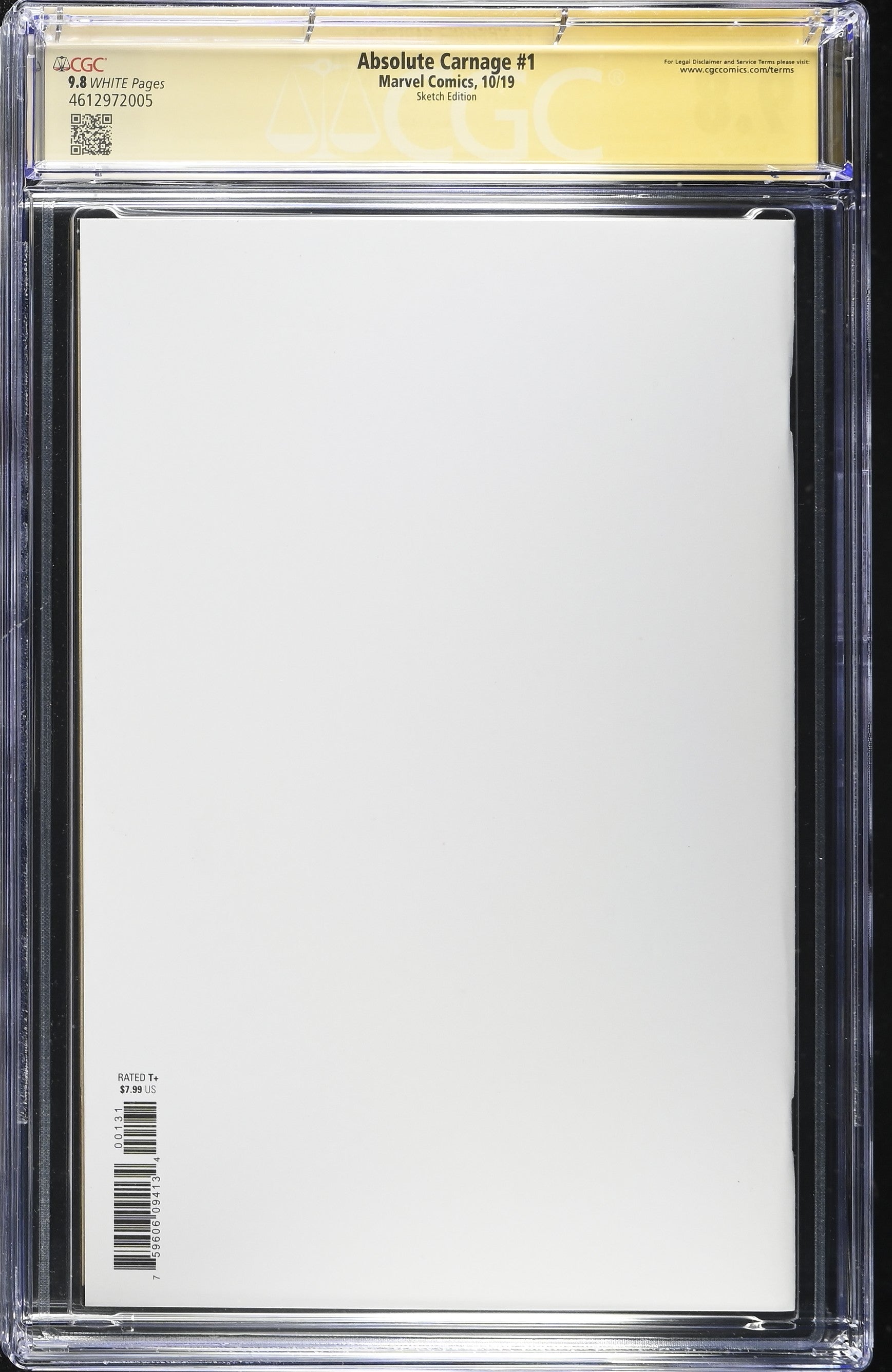 Absolute Carnage #1 (2019) Sketch Edition - Nate Melendez