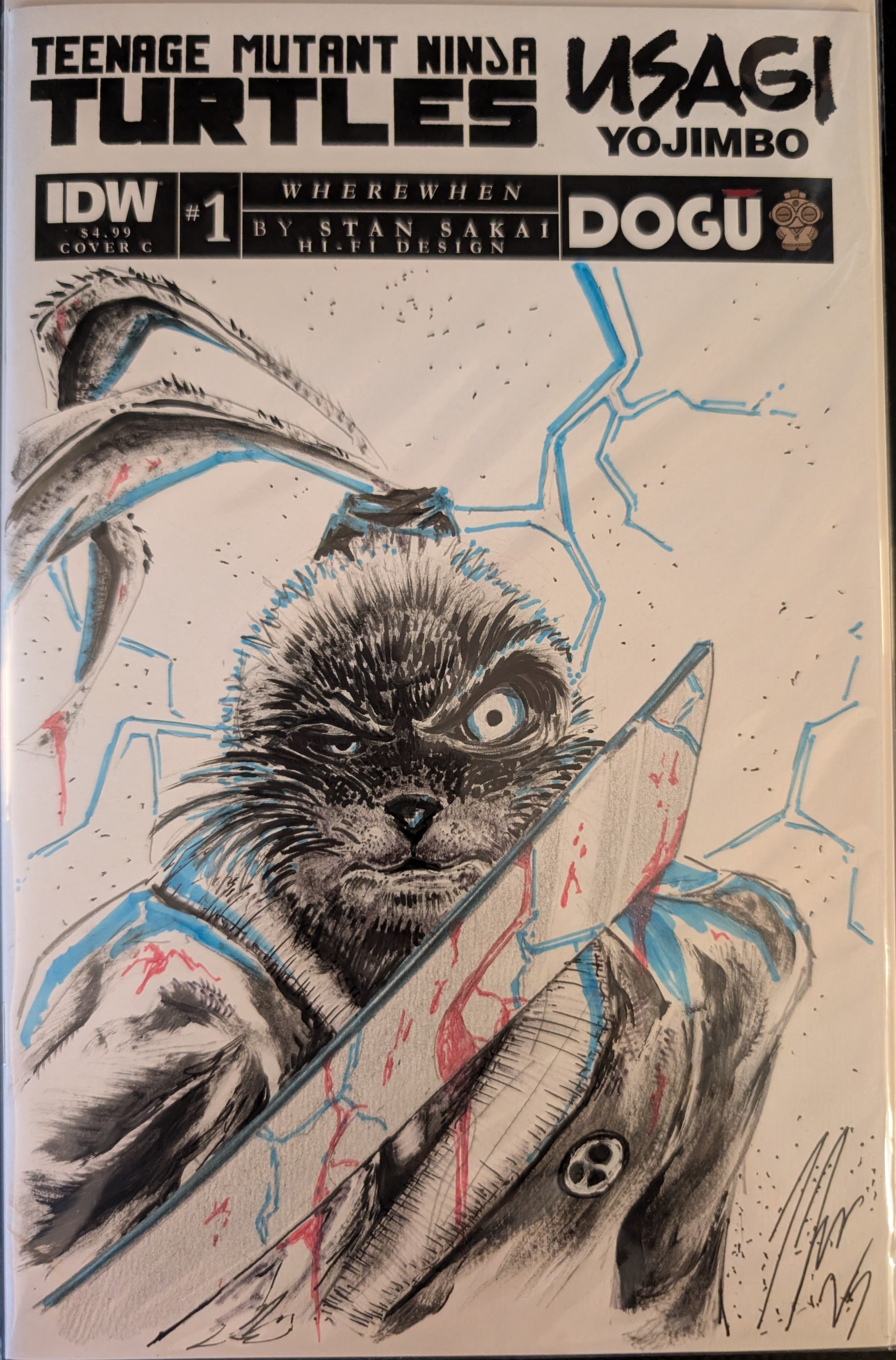 TMNT Usagi Yojimbo #1 Sketch by Joe Doyle