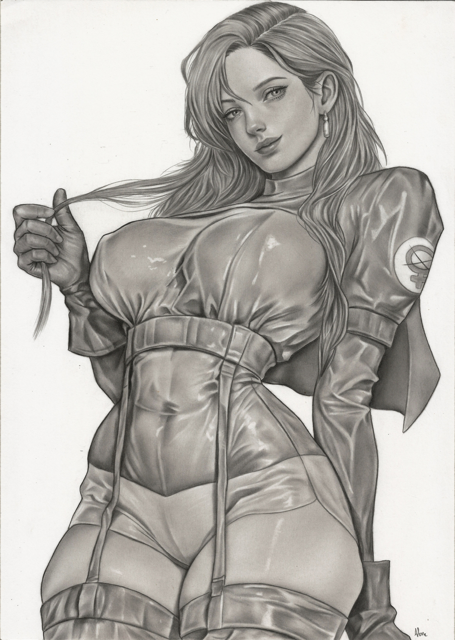 Atom Eve Pinup Original Art 2