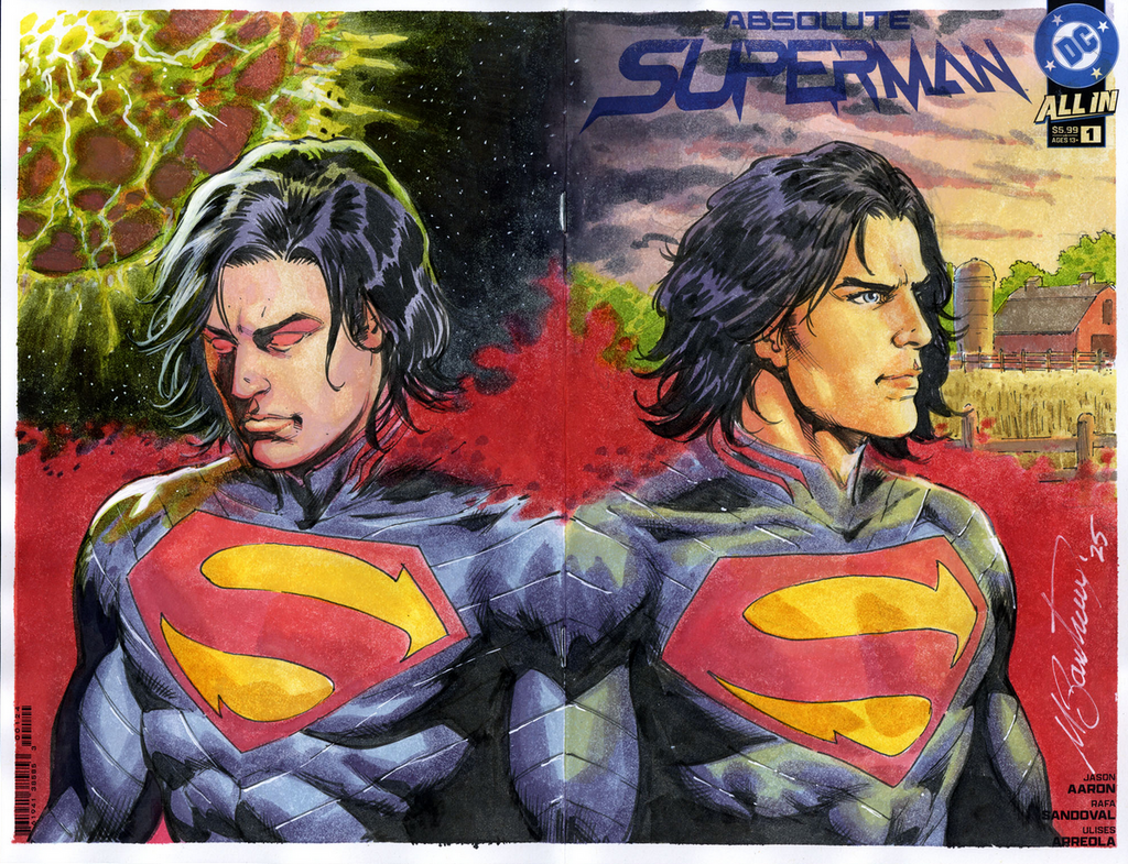 Absolute Superman #1 Blank Cover Double-Sided Sketch